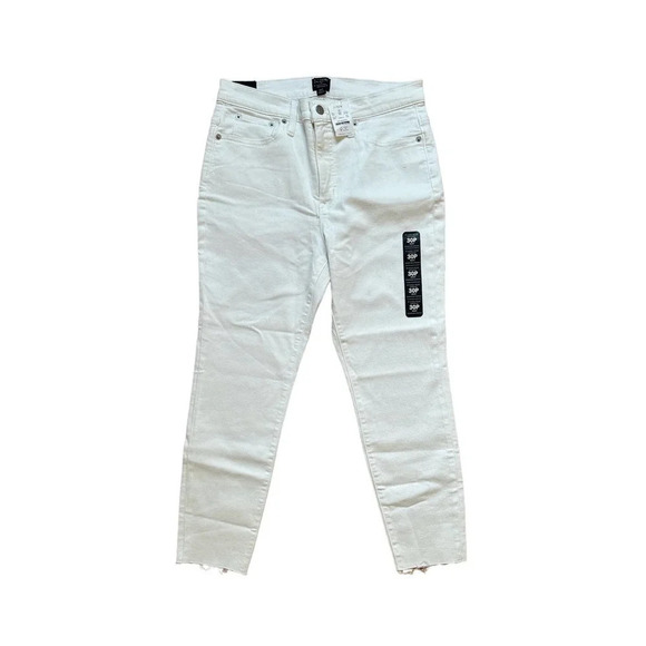 JCrew 10" high-rise toothpick jean in white - Picture 5 of 7